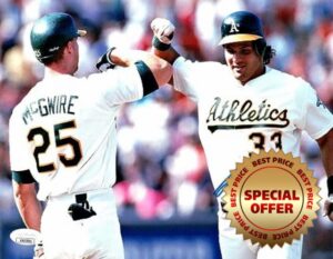 Jose Canseco Signed Autographed 8X10 Photo Oakland A's w/McGwire Bash Bros JSA