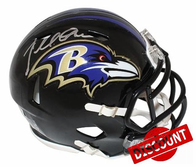 Terrell Suggs Autographed/Signed Baltimore Ravens Mini Helmet BAS
