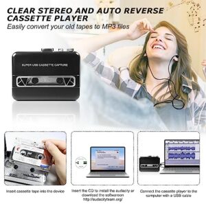 Clear Stereo Walkman Cassette Tape Player With Big Speaker＆Earphone