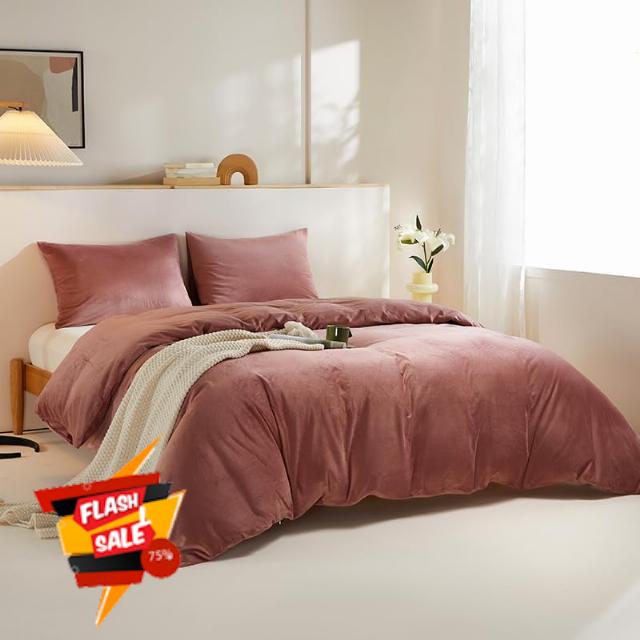 Delynvan Velvet Duvet Cover Set Queen