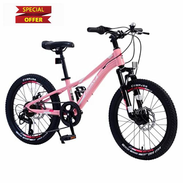 petolovty 20/24/26 Inch Girls Mountain Bike - Kids' Bicycles with Lightweight Aluminum Frame