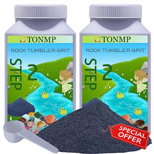 Tonmp 6 LBS Step-2 Rock Tumbler Grit 220 Grit Silicon Carbide Rock Polishing Grit Media