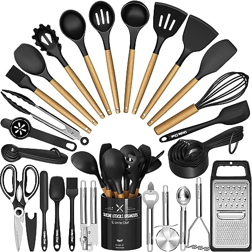 Umite Chef Heat Resistant Kitchen Utensil Spatula Set for Nonstick Cookware