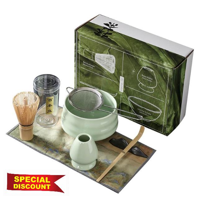 Zurucily 7Pcs Matcha Tea Set