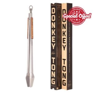 BBQ Tongs 27 inch Long Grill Tongs - Donkey Tong - Stainless Steel