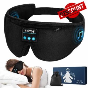Sleep Headphones Wireless Sleep Mask - YRITOS Sleep Mask with Wireless Headphones