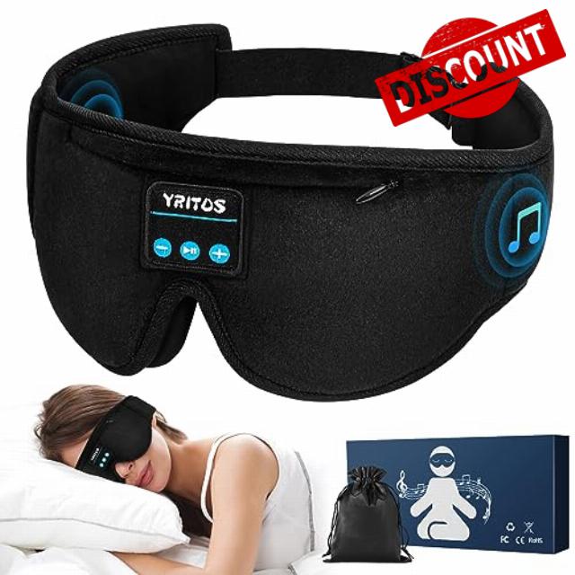 Sleep Headphones Wireless Sleep Mask - YRITOS Sleep Mask with Wireless Headphones