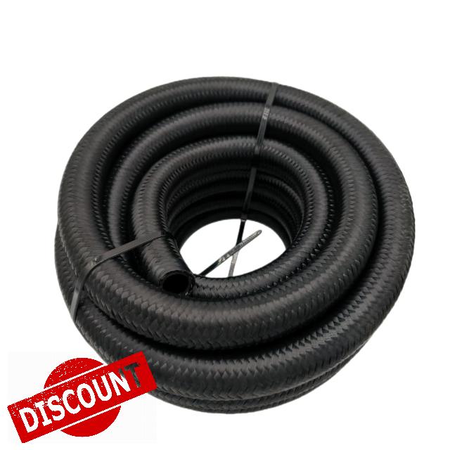 KDFUHRUI 6AN Universal Braided Oil Fuel Line Hose Stainless Steel Nylon for 3/8" Tube Oil Fuel Gas Hose (6AN-10FT)
