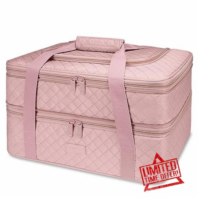 Vuudh Cotton Heat Resistant Casserole Carrier - Double Decker Insulated Casserole Dish Carrier for Hot or Cold Food
