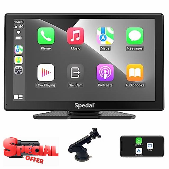 Spedal 9 Inch Wireless Apple Carplay & Android Auto