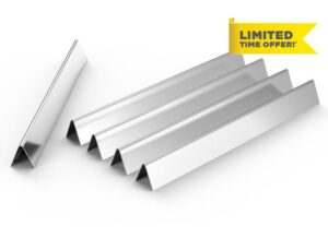 Barbqtime 24.5 Inch Stainless Steel Flavorizer Bars for Weber 300 Series Grills with Side-Mounted Control Panel
