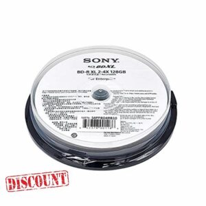Digital 4X 128GB BDXL Quad Layer BD-R XL White Inkjet Printable Blu-ray Recordable 50 Year archival Discs - 10 Discs