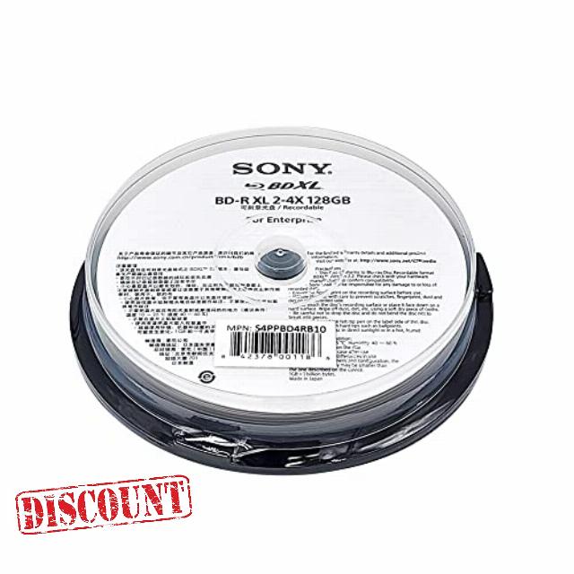 Digital 4X 128GB BDXL Quad Layer BD-R XL White Inkjet Printable Blu-ray Recordable 50 Year archival Discs - 10 Discs