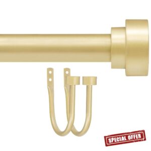 Curtain Rod with 2pcs Curtain Holdbacks