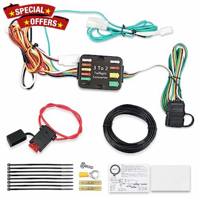 WATERWICH 4 Way Trailer Wiring Harness Compatible with 2019-2023 Toyota RAV4 and 2021-2023 Toyota RAV4 Prime