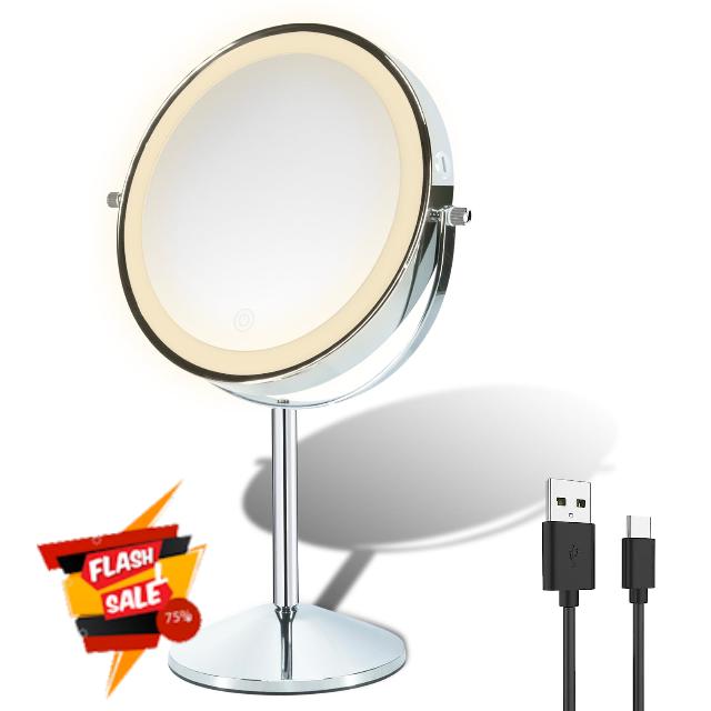 Lighted Makeup Mirror with Magnification