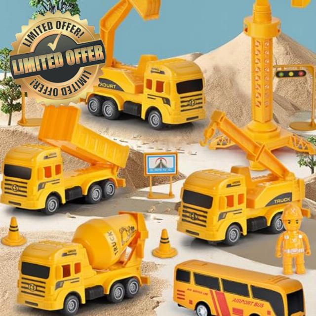 Kids Construction Vehicles Playset