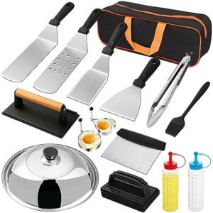 16pcs Flat Top Grill Griddle Tools Set for Blackstone and Camp Chef