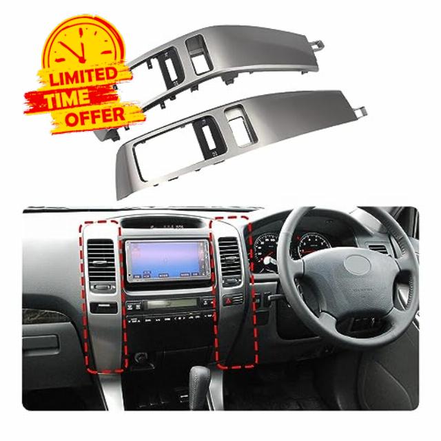 AIWGIW Pair Dashboard AC Air Vent Panel Compatible with Toyota Land Cruiser Prado 2003-2009 Replace for 55474-60040 55475-60040