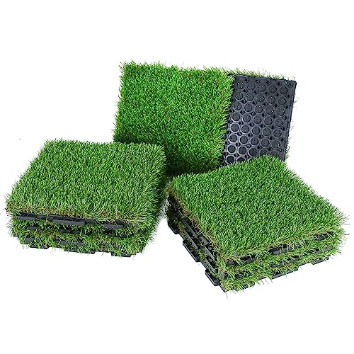 Easy to Install Fake GrasTurf Tiles for Patio