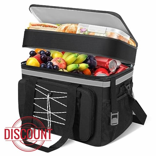 ODOMU Large Insulated Cooler Bag Dual Compartments
