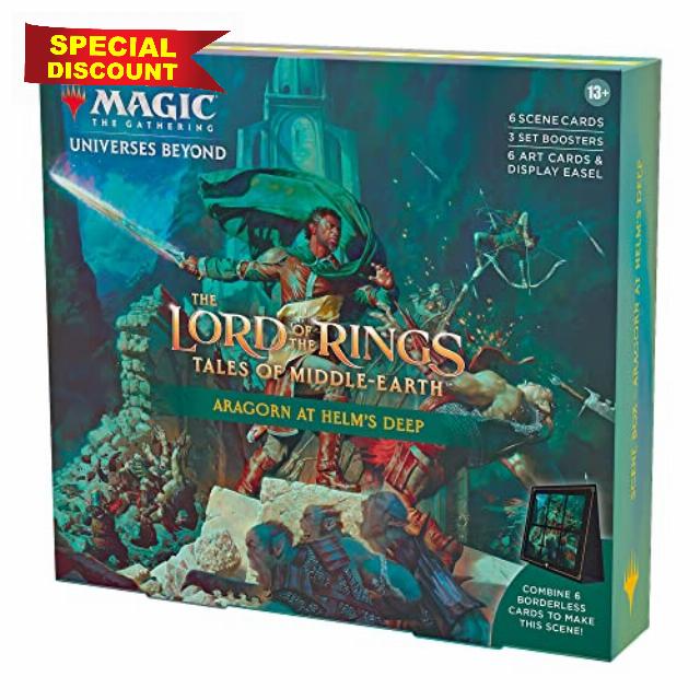 Magic The Gathering The Lord of The Rings: Tales of Middle-Earth Scene Box - Aragorn at Helm’s Deep (6 Scene Cards