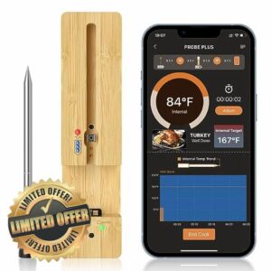 UPMSX 300FT Smart Meat Thermometer Wireless - Bluetooth Meat Thermometers for Grilling and Smoking