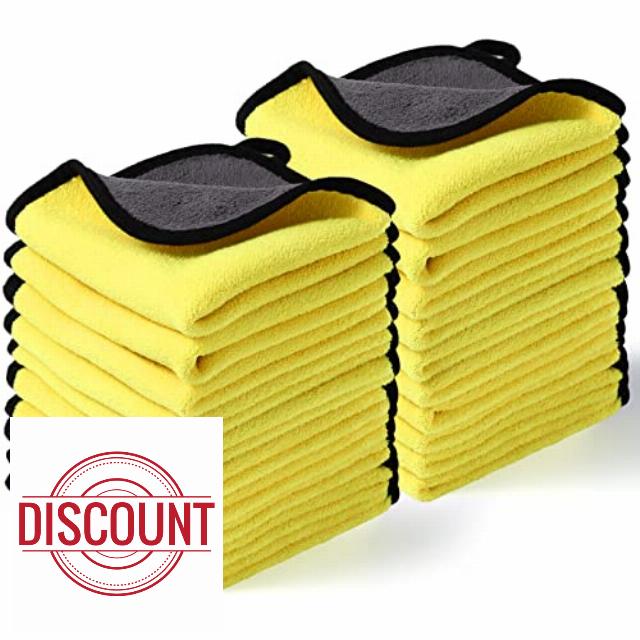 Newwiee 50 Pcs Microfiber Drying Towels Bulk for Cars Wash Cleaning Auto Detailing Drying Cloths for Car Wash