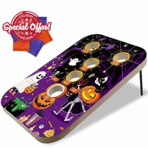 Hiboom Large Halloween Bean Bag Toss Game (Includes 6 Bags