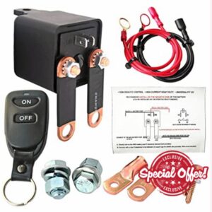 ZOZOMOTORS 3/8" Side Post Remote Battery Disconnect Switch 12V Universal Fit Battery Kill Switch for Car Truck UTV ATV Marine Anti Theft Battery Cut/Shut Off Switch