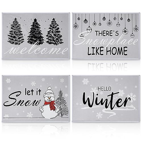 Non Slip Winter Welcome Decorative Doormat
