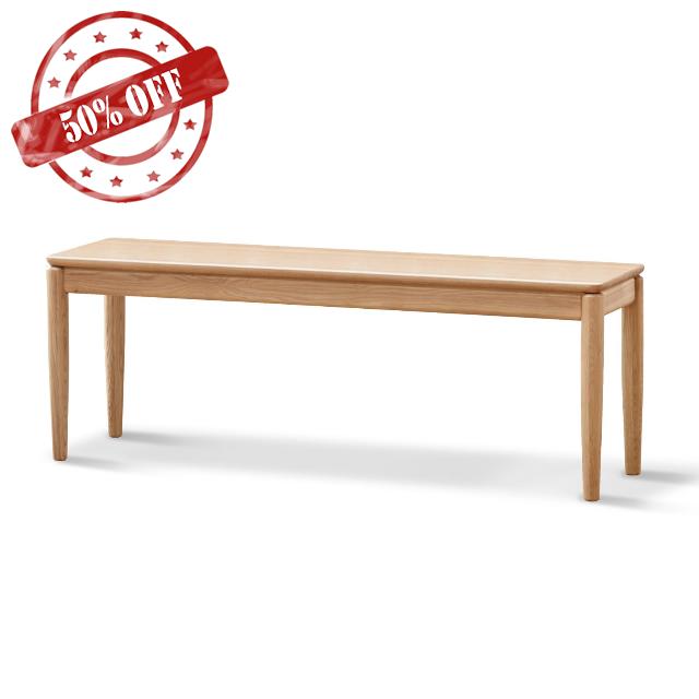 Bamskov 100% Solid Fraxinus Mandshurica Wood Bench