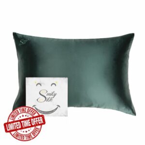SmilySilk Silk Pillowcase - 100% Pure Mulberry Silk - 22Momme Highest Grade 6A - Silk Pillowcase for Hair and Skin