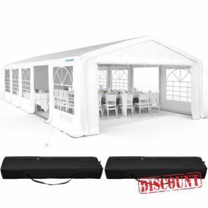 Quictent 20x32ft Heavy Duty Outdoor Party Tent Wedding Event Shelters Carport Canopy with 12 Removable Sidewalls & Storage Bags