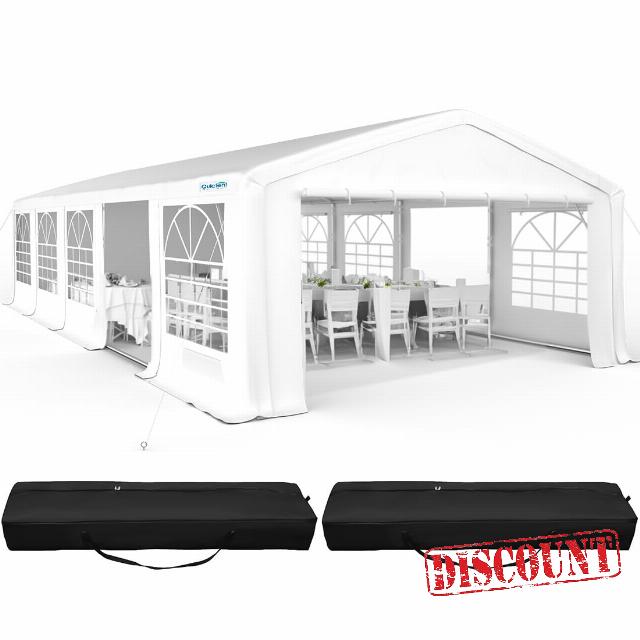Quictent 20x32ft Heavy Duty Outdoor Party Tent Wedding Event Shelters Carport Canopy with 12 Removable Sidewalls & Storage Bags