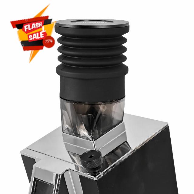 Inclined Single Dose Hopper with Bellow Compatible with Eureka Mignon Espresso Coffee Grinder Silicone Air Blower for Cleaning Out Coffee Grounds