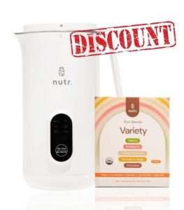 NUTR Machine and NUTR Blends Bundle: Automatic Nut Milk Maker
