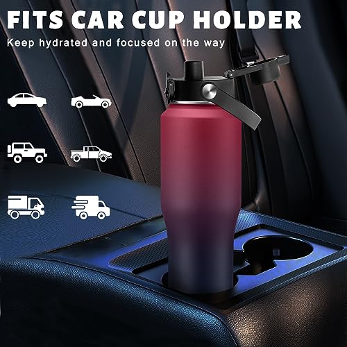 Vacuum Insulated Water Bottle Metal Cup Mug for Car Office Travel Gym