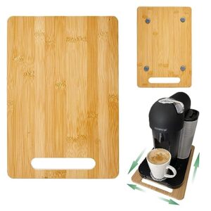 100% Bamboo Sliding Tray for Coffee Pot/Coffeemaker/Ice Maker/Air Fryer/Kitchen Aid Mixer etc