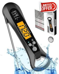 ROUUO Digital Meat Thermometer for Cooking-Backlight