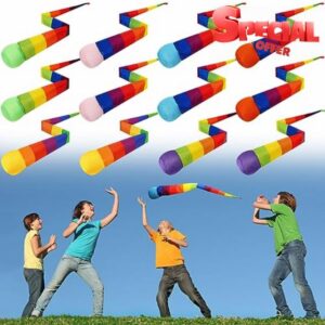 Leyndo 12 Pcs Throw and Catch Ball with Rainbow Tail