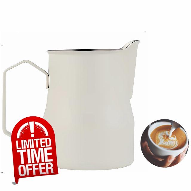 ShanSon Milk Frothing Pitcher Espresso Accessories Steaming Pitchers Jug Cup Stainless Steel for Barista Coffee bar Supplies Cappuccino Latte with Latte Art Pen