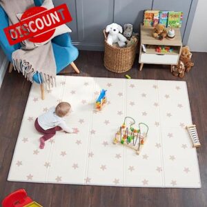 Bubba Bear Baby Play Mat | Thick Floor Foam Playmats for Babies | 79" x 59" Soft Foldable Matt Gyms Playmat for Kids & Infants | Extra Large Padded Waterproof Mats for Toddlers Crawling & Playing