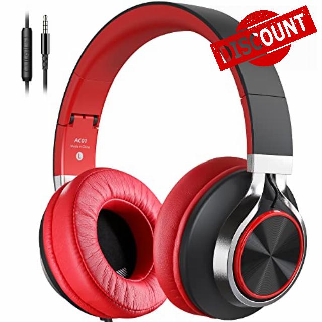 COOSII AC01 Headphones Wired Noise Isolating Over Ear