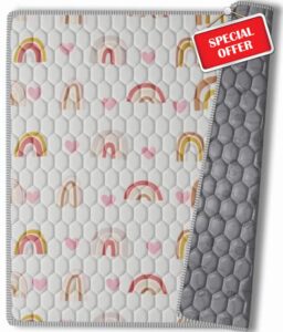 QIUJUUN Boho Rainbow Baby Play Mats for Floor 50" X 50"