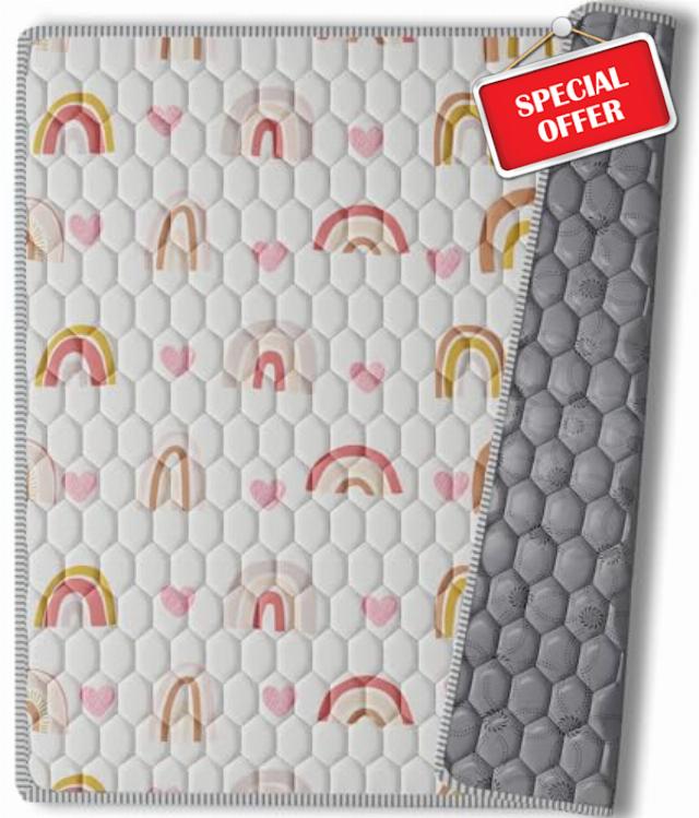 QIUJUUN Boho Rainbow Baby Play Mats for Floor 50" X 50"