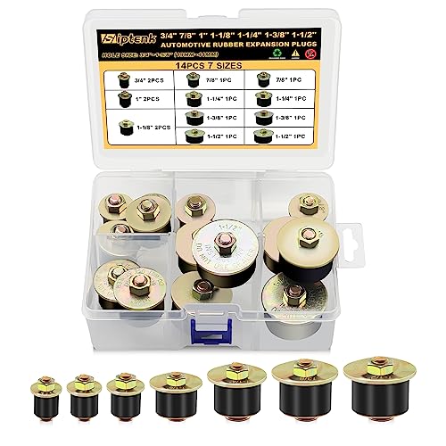 7 Sizes Automotive Rubber Freeze Frost Plug Fit Hole Size: 3/4" to 1-1/2" (19mm-38mm)