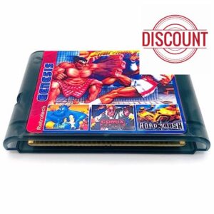Super 196 In 1 Multi Game Cartridge For Sega Genesis And Mega Drive 16 Bit Game Console - Clear Black