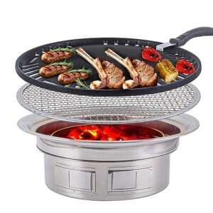 Round Korean Style Non-stick Stainless Steel Cooking Stove