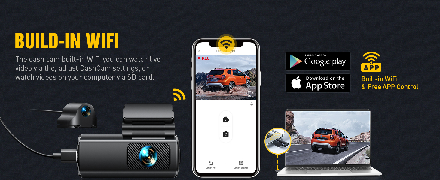 dashcam front and rear